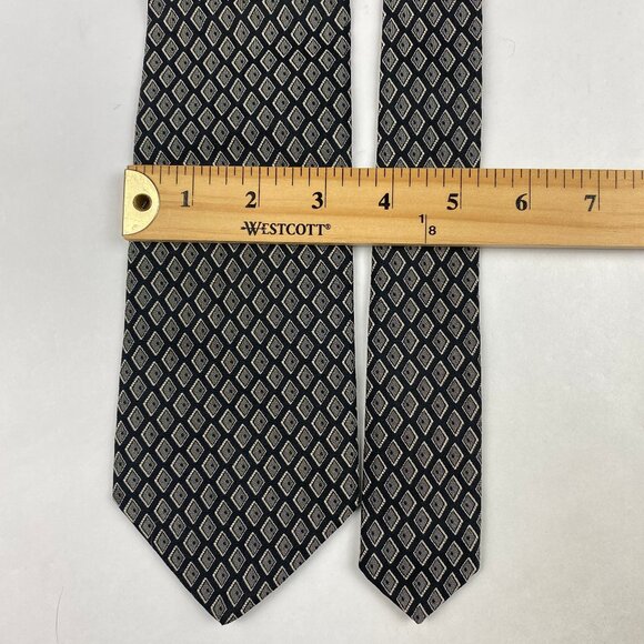 Ralph Lauren 100% Silk Tie Made in England Hand Made Geometric Print - Picture 6 of 9